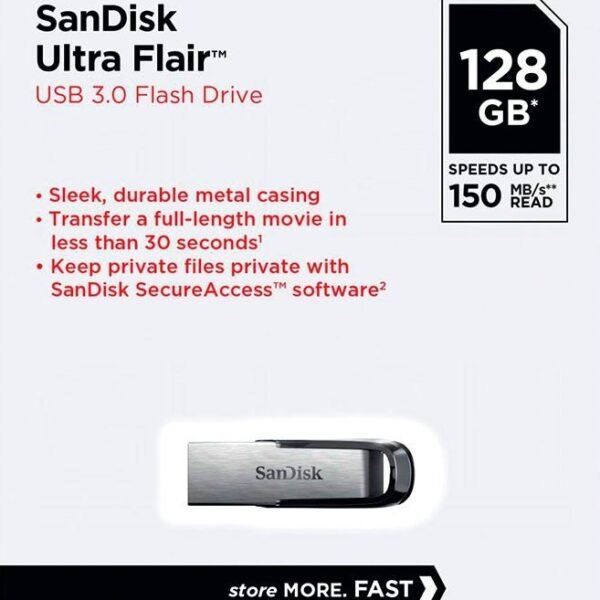 SANDISK 128GB 3.0 FLASH DRIVE